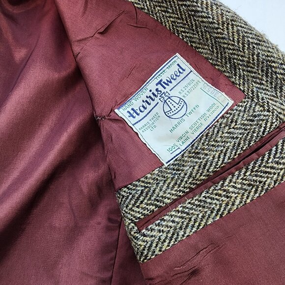 Harris Tweed Blazer Suit Jacket (44 R) - Picture 3 of 10